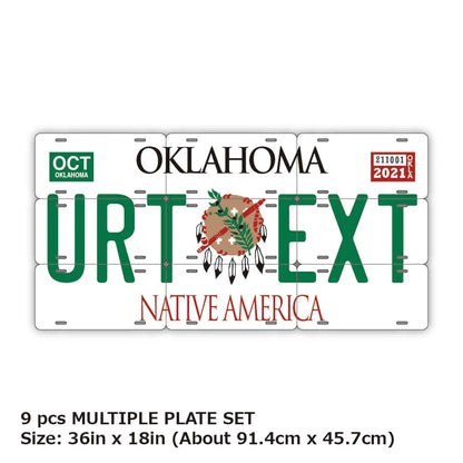 【マルチプレート】オクラホマ1994/オリジナルアメリカナンバープレート PL8HERO