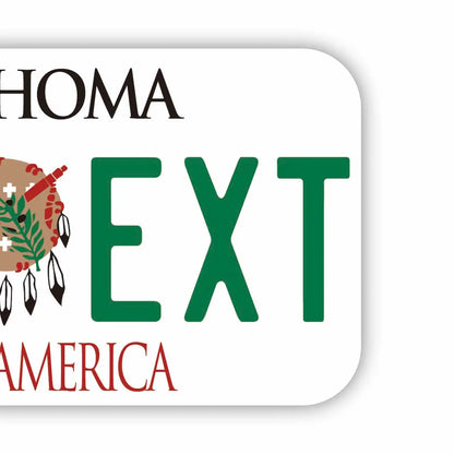 【ステッカー】オクラホマ1994/オリジナルアメリカナンバープレート型・耐水・耐候・屋外OK PL8HERO