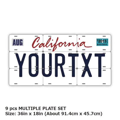 【マルチプレート】カリフォルニア2000's/オリジナルアメリカナンバープレート PL8HERO