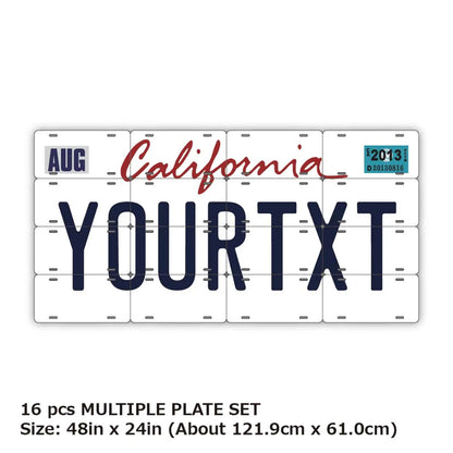 【マルチプレート】カリフォルニア2000's/オリジナルアメリカナンバープレート PL8HERO