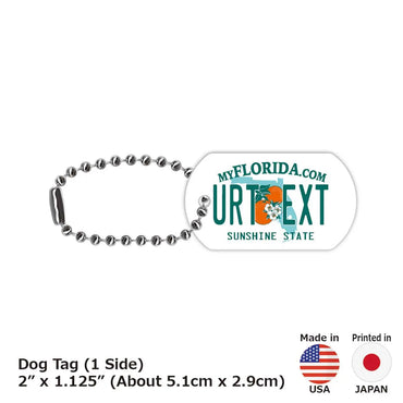 【犬用迷子札・ドッグタグ】フロリダ2000's/オリジナルアメリカナンバープレート型 名入れキーホルダー