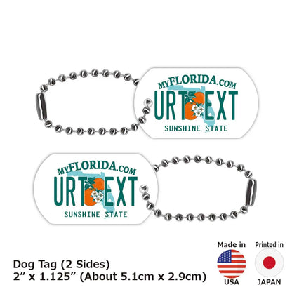 【犬用迷子札・ドッグタグ】フロリダ2000's/オリジナルアメリカナンバープレート型 キーホルダー PL8HERO