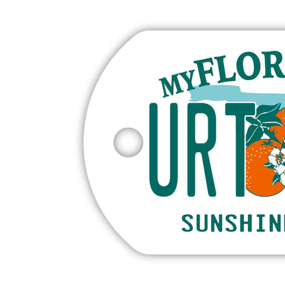 【犬用迷子札・ドッグタグ】フロリダ2000's/オリジナルアメリカナンバープレート型 キーホルダー PL8HERO