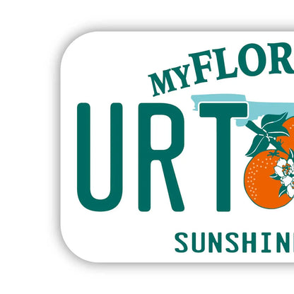 【ステッカー】フロリダ2000's/オリジナルアメリカナンバープレート型・耐水・耐候・屋外OK PL8HERO