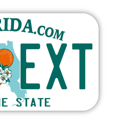 【ステッカー】フロリダ2000's/オリジナルアメリカナンバープレート型・耐水・耐候・屋外OK PL8HERO