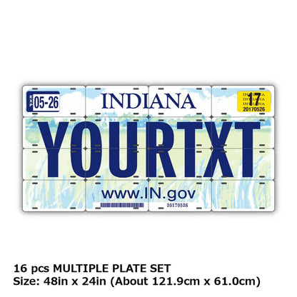 【マルチプレート】インディアナ2003/オリジナルアメリカナンバープレート PL8HERO