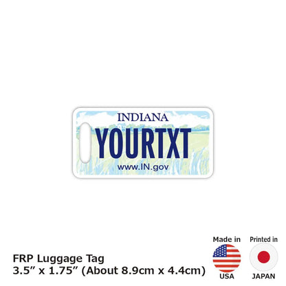 【ラゲッジタグ】インディアナ2003/オリジナルアメリカナンバープレート型・おしゃれ ・紛失防止タグ PL8HERO