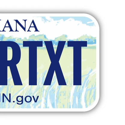 【ステッカー】インディアナ2003/オリジナルアメリカナンバープレート型・耐水・耐候・屋外OK PL8HERO