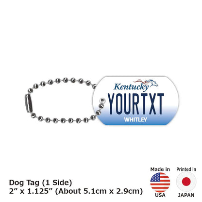 【犬用迷子札・ドッグタグ】ケンタッキー2005/オリジナルアメリカナンバープレート型 キーホルダー PL8HERO