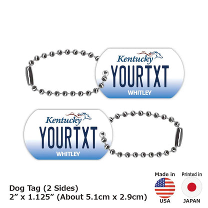【犬用迷子札・ドッグタグ】ケンタッキー2005/オリジナルアメリカナンバープレート型 キーホルダー PL8HERO