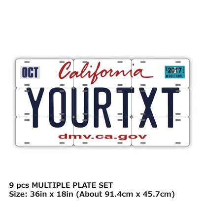 【マルチプレート】カリフォルニア2011/オリジナルアメリカナンバープレート PL8HERO