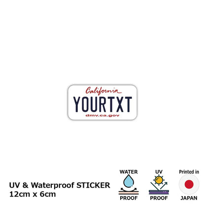 【ステッカー】カリフォルニア2011/オリジナルアメリカナンバープレート型・耐水・耐候・屋外OK PL8HERO