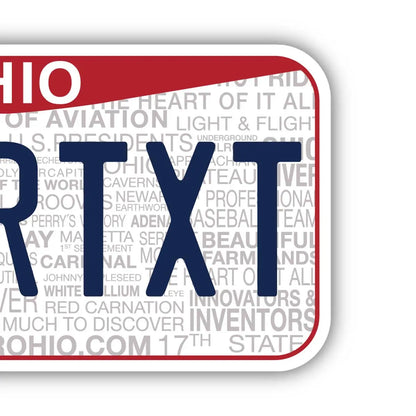 【ステッカー】オハイオ2013/オリジナルアメリカナンバープレート型・耐水・耐候・屋外OK PL8HERO