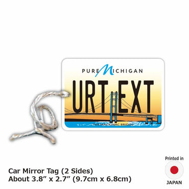 [Mirror Tag] Michigan 2014 / Original American License Plate Type Air Freshener