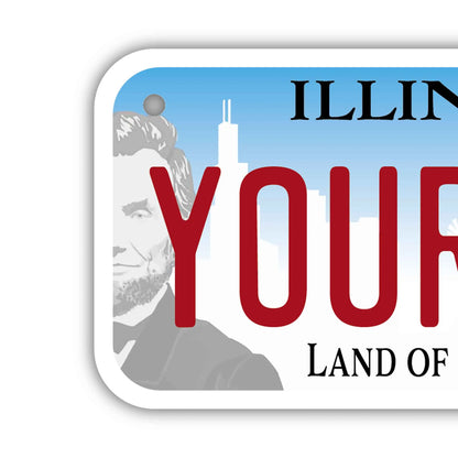 【小・自転車用】イリノイ2017/オリジナルアメリカナンバープレート PL8HERO