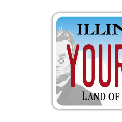 【ミラータグ】イリノイ2017/オリジナルアメリカナンバープレート型エアフレッシュナー PL8HERO