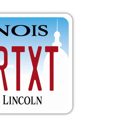 【ミラータグ】イリノイ2017/オリジナルアメリカナンバープレート型エアフレッシュナー PL8HERO