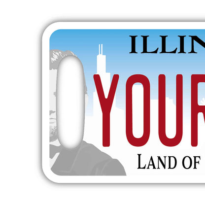 【ラゲッジタグ】イリノイ2017/オリジナルアメリカナンバープレート型・おしゃれ ・紛失防止タグ PL8HERO