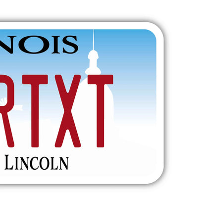 【ラゲッジタグ】イリノイ2017/オリジナルアメリカナンバープレート型・おしゃれ ・紛失防止タグ PL8HERO