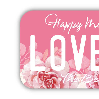 【ステッカー】母の日フラワー2021/オリジナルアメリカナンバープレート型・耐水・耐候・屋外OK PL8HERO