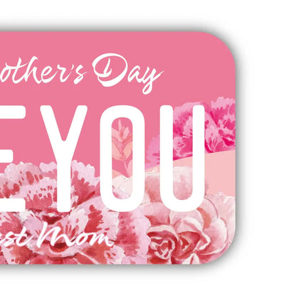 【ステッカー】母の日フラワー2021/オリジナルアメリカナンバープレート型・耐水・耐候・屋外OK PL8HERO