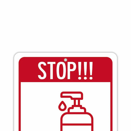 【長方形看板】アルコールスプレー/アメリカ製オリジナル看板(約20x30cm) PL8HERO