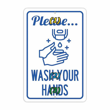 [Rectangular signboard] Hand wash / American original signboard (approx. 20x30cm)