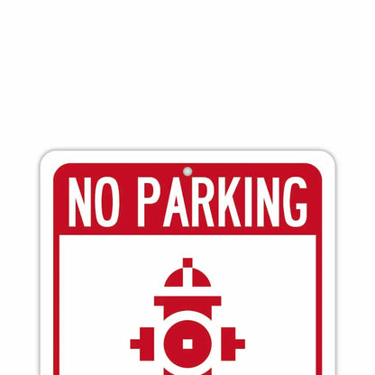 【長方形看板】消火栓につき駐車禁止/アメリカ製オリジナル看板(約20x30cm) PL8HERO