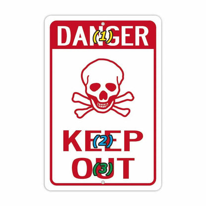 【長方形看板】危険！立入禁止/アメリカ製オリジナル看板(約20x30cm) PL8HERO