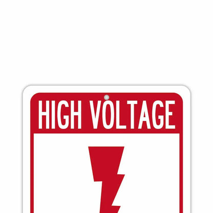 【長方形看板】高圧電流 / 死のリスク/アメリカ製オリジナル看板(約20x30cm) PL8HERO