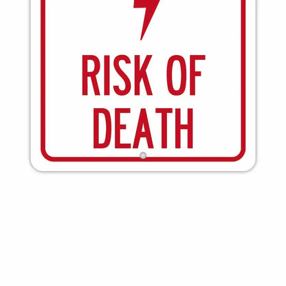 【長方形看板】高圧電流 / 死のリスク/アメリカ製オリジナル看板(約20x30cm) PL8HERO