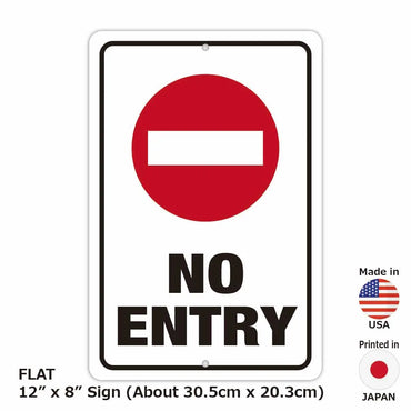 [Rectangular signboard] No entry / Original signboard made in the United States (approx. 20x30cm)