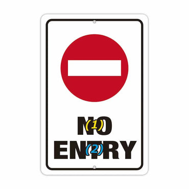 [Rectangular signboard] No entry / Original signboard made in the United States (approx. 20x30cm)