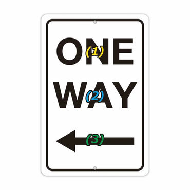 [Rectangular signboard] One-way street / Original signboard made in the United States (approx. 20x30cm)