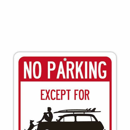 【長方形看板】サーファー以外駐車禁止/アメリカ製オリジナル看板(約20x30cm) PL8HERO