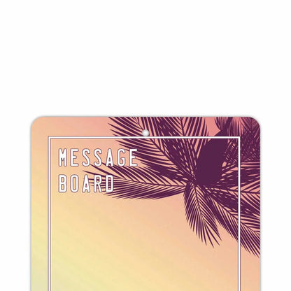 【長方形看板】メッセージボード・ヤシの木/アメリカ製オリジナル看板(約20x30cm) PL8HERO