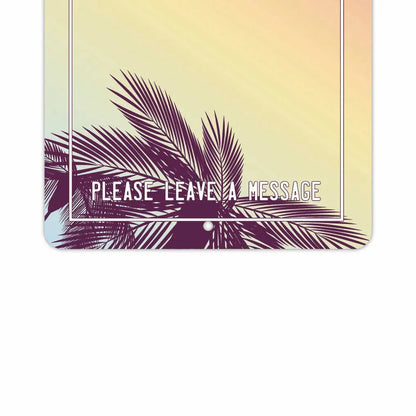 【長方形看板】メッセージボード・ヤシの木/アメリカ製オリジナル看板(約20x30cm) PL8HERO