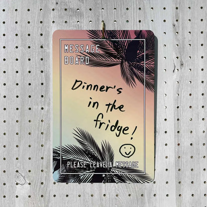 【長方形看板】メッセージボード・ヤシの木/アメリカ製オリジナル看板(約20x30cm) PL8HERO