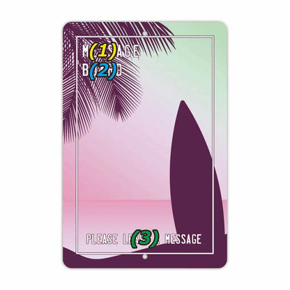 【長方形看板】メッセージボード・サーフィン/アメリカ製オリジナル看板(約20x30cm) PL8HERO