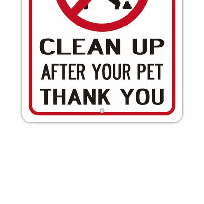 【長方形看板】ペットマナー（糞尿被害）/アメリカ製オリジナル看板(約20x30cm) PL8HERO