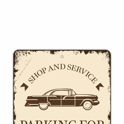 【長方形看板】クラシックパーキングサイン・車/アメリカ製オリジナル看板(約20x30cm) PL8HERO