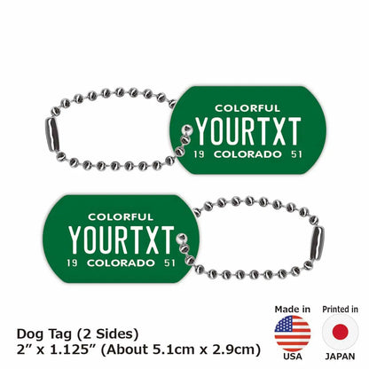 【ドッグタグ】コロラド51/オリジナルアメリカナンバープレート型 キーホルダー PL8HERO