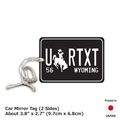 【ミラータグ】ワイオミング56/オリジナルアメリカナンバープレート型エアフレッシュナー PL8HERO