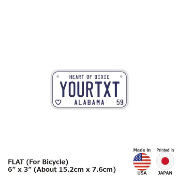 [For small bicycles] Alabama 59 / Original American license plate