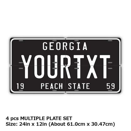 【マルチプレート】ジョージア59/オリジナルアメリカナンバープレート PL8HERO