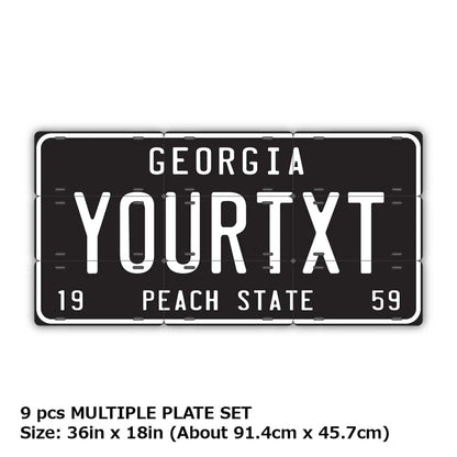 【マルチプレート】ジョージア59/オリジナルアメリカナンバープレート PL8HERO