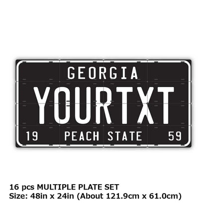 【マルチプレート】ジョージア59/オリジナルアメリカナンバープレート PL8HERO