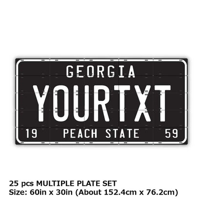 【マルチプレート】ジョージア59/オリジナルアメリカナンバープレート PL8HERO