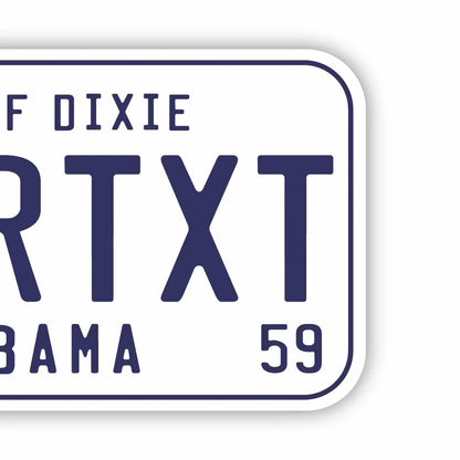 【ステッカー】アラバマ59/オリジナルアメリカナンバープレート型・耐水・耐候・屋外OK PL8HERO