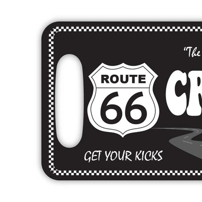 【ラゲッジタグ】ルート66・ブラック/オリジナルアメリカナンバープレート型・おしゃれ ・紛失防止タグ PL8HERO